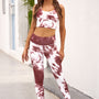 Yocwear Vibrant Tie-dye Crop Top and Leggings Set