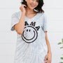 Yocwear MAMA Smiley Print Tie-Dye Tee Shirt